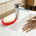 thumbnail image 6 of ZOURIH 2PCS Soap Dish, Bathroom Soap Dishes Soap Holder Soap Tray with Holes to Drain Water- Oval Shape Soap Dish for Shower Bathroom Kitchen Counter top, Keep Soap Dry - Flexible Silicone,Red, 6 of 6