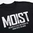 thumbnail image 4 of Veylor Haus Moist Funny Sarcastic Word Humor Graphic - Unisex Cotton Tee, 4 of 9