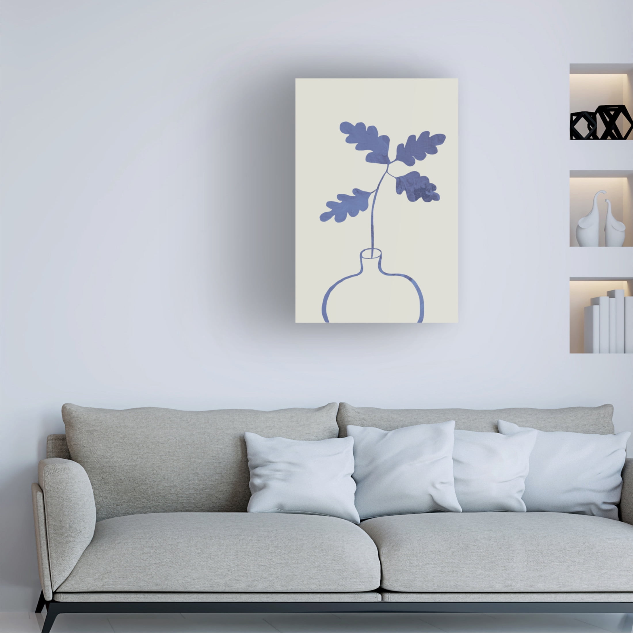 Trademark Fine Art Pictufy Studio Blue Oak Plant Canvas Wall Art