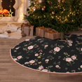 thumbnail image 4 of Salouo Flowers Christmas Tree Skirt 48" Farmhouse Christmas Decorations Snowman Xmas Tree Skirt Tree Mat for Holiday Party Decor, 4 of 8