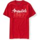 thumbnail image 1 of Aeropostale Mens Destroyed Est. Camiseta gráfica de 1987, roja, mediana, 1 of 1