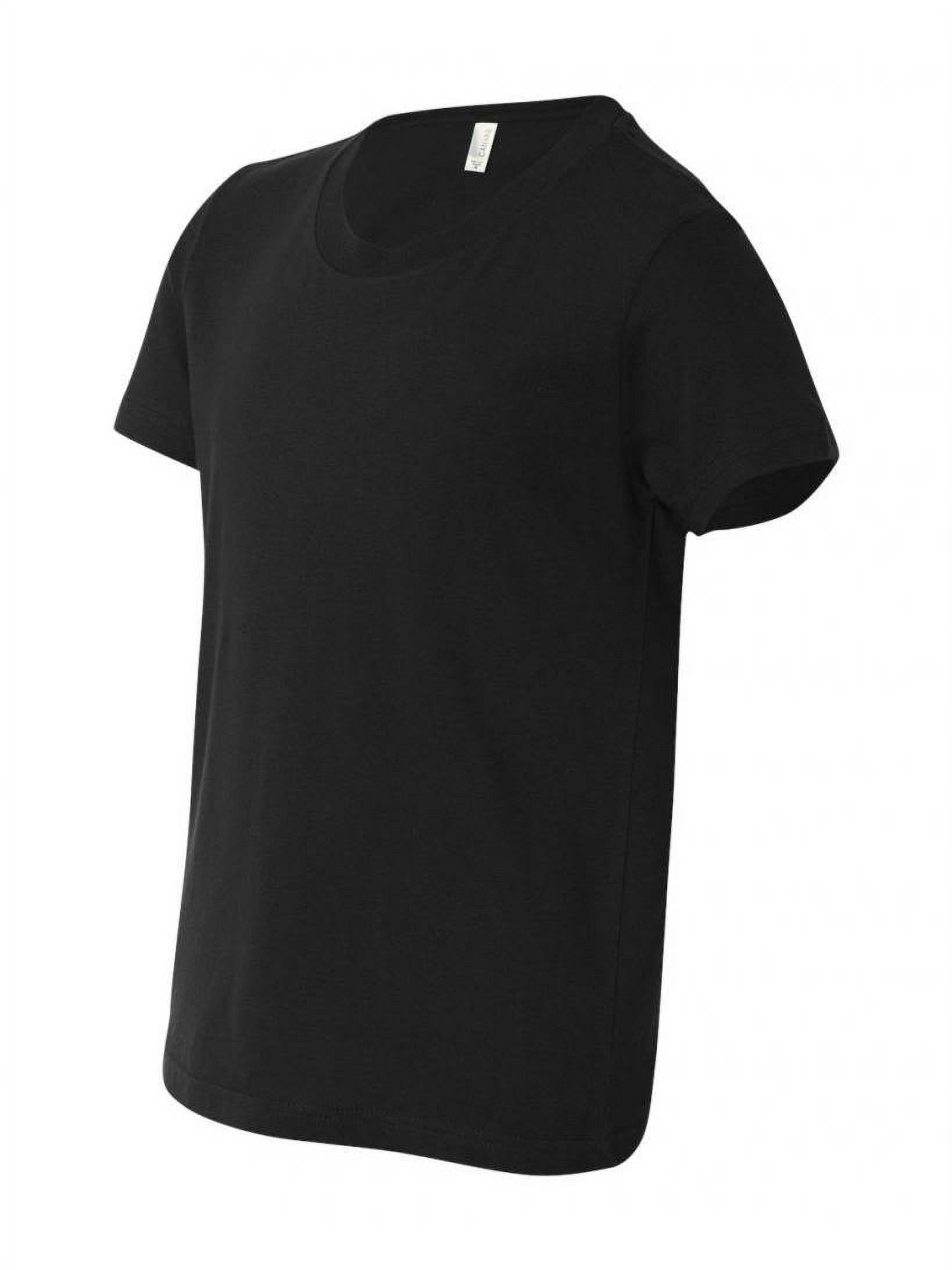 T-Shirt à Manches Courtes Col Rond pour Jeunes - Noir - Petit