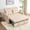 White, variant on BIGSYY 52" Linen 3-in-1 Convertible Sleeper Sofa with Pull-Out Bed, Stepless Adjustable Backrest & Side Pocket - Dark Grey