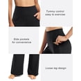 thumbnail image 3 of ZENFLEX Wide Leg Pants Woman Yoga Pants with Pockets Stretch Loose Casual Lounge Sweatpants Petite/Regular/Tall, 3 of 7