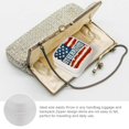 thumbnail image 3 of Creowell American Flag Patriotism Bravery Jewelry Box for Travel Independence Day Necklace Ring Earring Organizer Compact Size White, 3 of 5