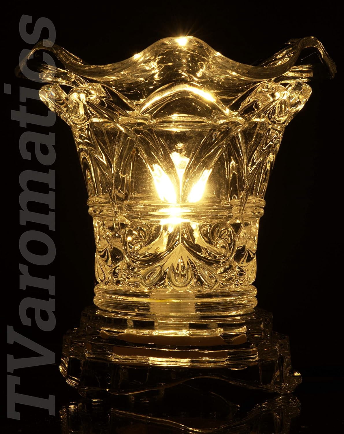 Clear Flared Glass Electric Aroma Lamp Oil and Wax Warmer