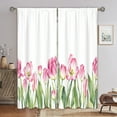 thumbnail image 1 of Innerwin Rideaux Protection UV Draperies Isolées Thermiquement Occultantes Imprimé Floral Rideau de Fenêtre Écoénergétique Imperméable Poche pour Tringle Panneau Moderne Rose 120x150cm/47.24x59.06 Pouces LxH, 1 of 6