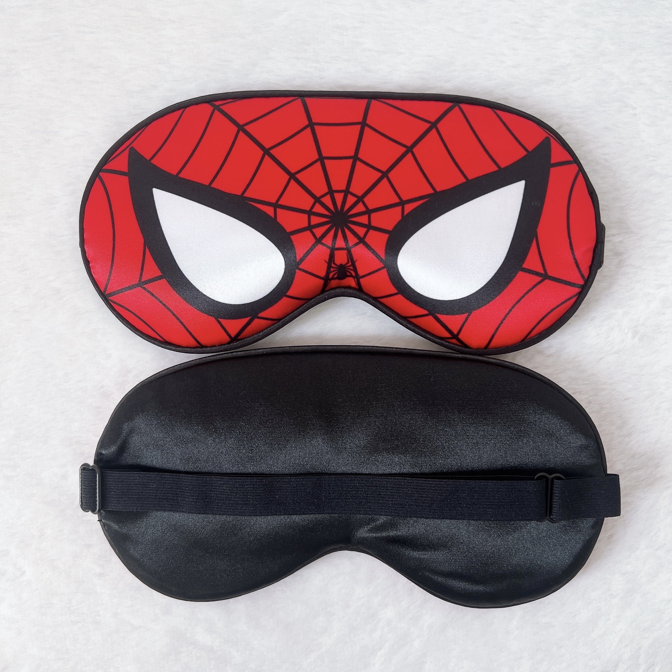 Silk Sleep Mask, Spider Eye Mask with adjustable headband for children, suitable for sleeping, boys, women, men, travel, party supplies Spider eye mask