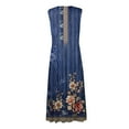 thumbnail image 4 of kytmyeq Women's Long Dress Maxi Dress Casual Dress Summer Casual Sleeveless V Neck Boho Waist Flower Printed Dress, 4 of 6