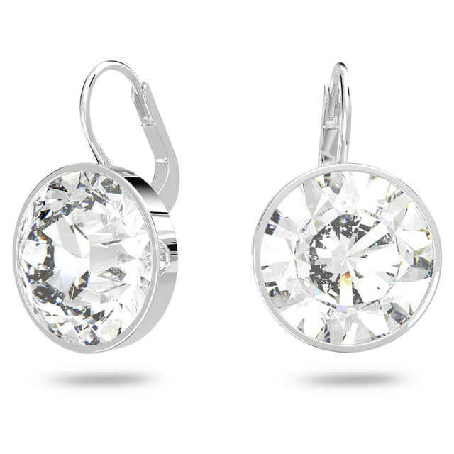 Pendientes Swarovski Bella Circulares con Cristales Transparentes Rodio