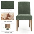 thumbnail image 6 of YOUNIKE Linen Fabric Dining Chairs Set of 2, Mid-Century Modern Parsons Kitchen Chairs 18.9"H with Solid Wood Legs, Green, 6 of 18