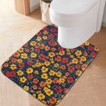 thumbnail image 2 of Yayeee Bath Rugs for Bathroom Floor Set of 2 Non Slip Fluffy Soft Absorbent Mat, Yellow Floral, 2 of 7