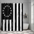 thumbnail image 6 of Bathroom Shower Curtain USA Flag Independence Day Waterproof Shower Curtains with Hooks, Retro Wooden Plank Bath Curtains Bathtub Curtain Home Decor 60x72in, 6 of 9