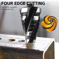 thumbnail image 3 of Bit 3PCS Juego De Brocas Escalonadas En Espiral Vástago Hexagonal De Acero De Alta Velocidad 4 Brocas De Flauta Para Metal Aluminio Madera Plástico 1/8-1/2 1/4-3/4 3/16-7/8, 3 of 7