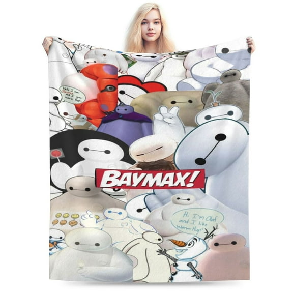 Big Hero 6 Blanket, Soft Warm Cozy Plush Throw Blanket Gifts for Adults Kids, Lightweight Fuzzy Comfy Flannel Blankets for Couch Bed House Decor Travel 40"X30"