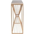 thumbnail image 6 of Beaumont Lane Mastercrafted Fossil Stone and Metal Console Table in Gold, 6 of 8