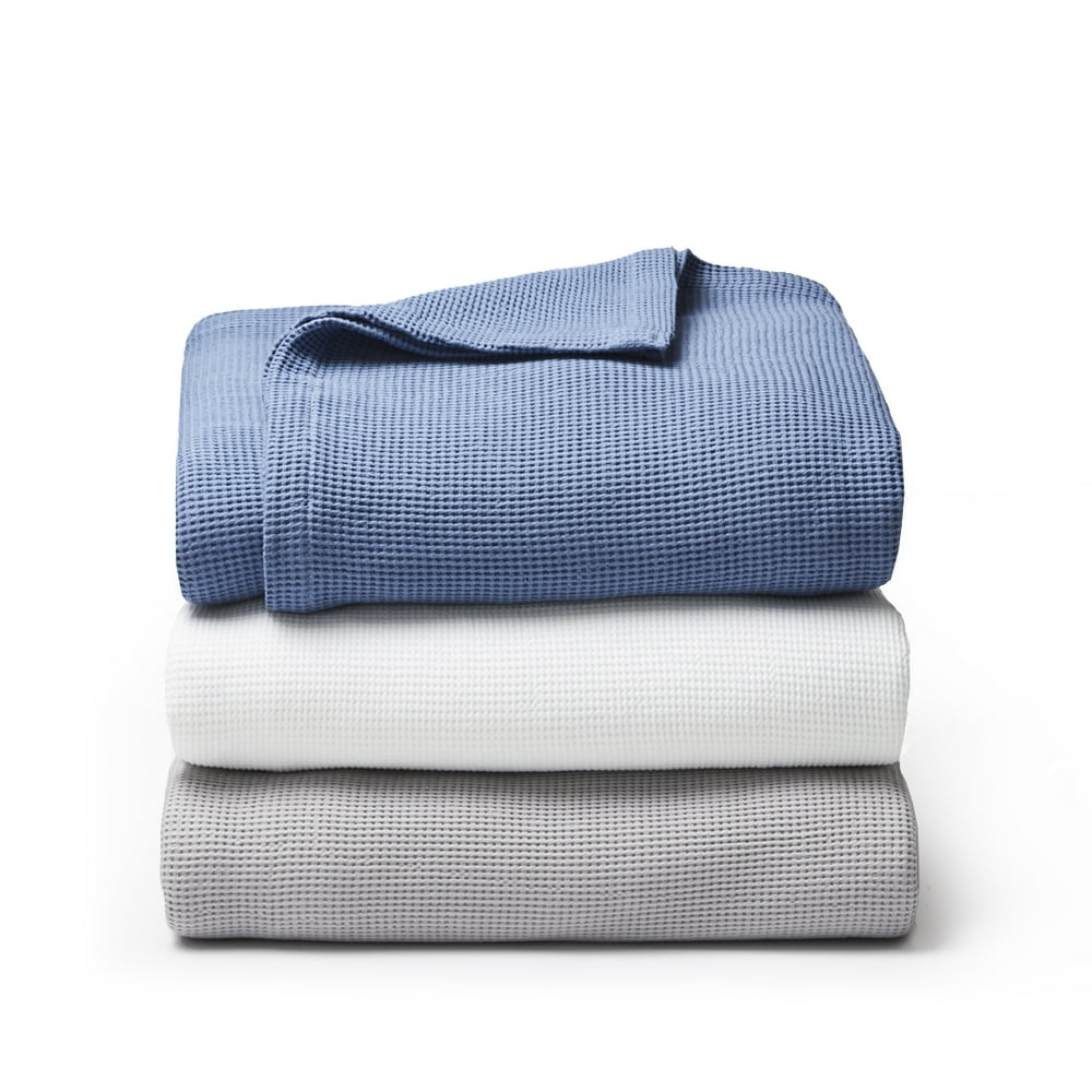 Better Homes and Gardens Cotton Waffle Weave Full/Queen Gray Bed