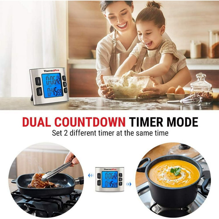 Digital Kitchen Timer, Big Digits Loud Alarm Oven Timer And Clock