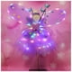 thumbnail image 2 of Purfeel - Disfraz de alas de ángel con luz LED para niñas, 4 piezas, color morado, 2 of 5