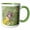 Green/White, variant on 3drose, Dreamy - Anime Inspired Art of Girl with Leaves, 11oz Two-tone Red Mug