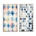 thumbnail image 2 of Designart "Circular Retro Watercolor Indigo Secrets V" Modern Geometric Framed Wall Art Set Of 2 - Modern Blue Framed Wall Art Set Of 2, 2 of 6