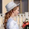 thumbnail image 3 of Sombrero Fedora de Cachemira para Mujer Sunnimix Blanco, 3 of 8