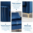 thumbnail image 3 of Lunale 65" Loveseat Sofa, Deep Seat Cloud Couch, Modern Velvet Living Room Sofa, Navy Blue, 3 of 11