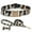 Black, variant on Personalized Dog Collar & Leash Set with Bow - Customizable, Anti-Loss Floral Print, Secure Metal Buckle for Small, Medium, Large Dogs