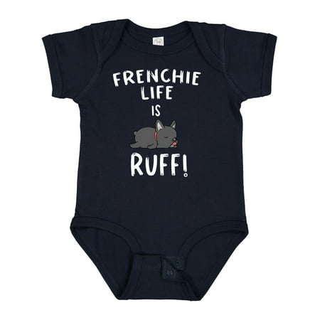 

Inktastic Frenchie Life is Ruff!Grey Gift Baby Boy or Baby Girl Bodysuit