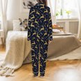 thumbnail image 3 of Lotusprinthandmade Christmas All-over Print Satin Pajamas Set (L), christmas nightwear with festive design, satin sleepwear set for christmas, 3 of 7