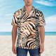 thumbnail image 2 of Fotbe Watercolor Zebra Camisa Hawaiana para Hombre Unisex – Camisa Casual de Verano con Botones de Manga Corta de Algodón y Lino,Large, 2 of 7