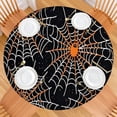 thumbnail image 2 of Halloween Spider Webs with Orange Spiders Round Fitted Tablecloth with Elastic Edge,Dining Table Cover Waterproof,Outdoor Round Tablecloth for Camping,Dining,Indoor and Outdoor, 2 of 7