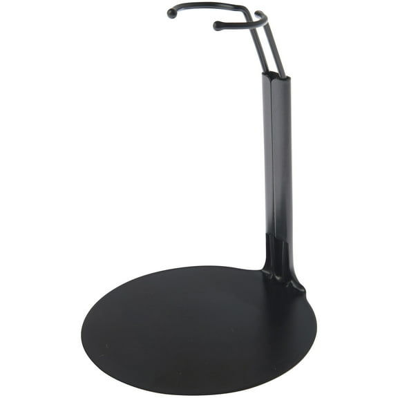 Plymor DSP-4125B Black Adjustable Doll Stand, fits 7, 7.5, 8, 8.5, and 9 inch Slim Waist Dolls or Action Figures, Waist is 1.125" - 1.5" wide, 3.25" - 4" around, Pack of 3