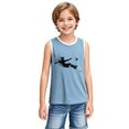 thumbnail image 6 of BLTIBY 2025 Girls Boys Tank Top Summer Sleeveless Funny T Shirt for Teen Infant Toddler Printed Round Neck Fashion Casual Tee Blouse Light Blue 3-4 Years, 6 of 6
