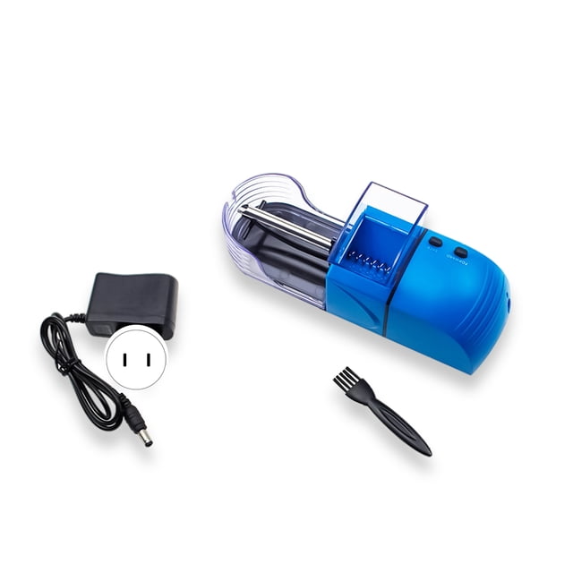 Máquina de rodadura de malezas de acero inoxidable conjunta eléctrica dispositivo de empacador ajustable Rodillo de adultos para adultos de adultos de adultos del hogar Gadget Azul Azul Tapón US Inevent HA012289-04B