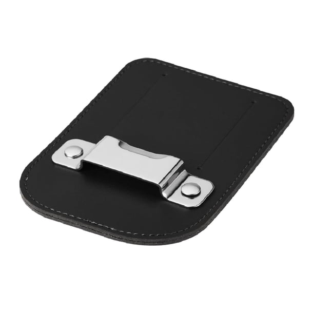 Soporte para cinta métrica para cinturón. Práctico, ligero, fabricado en cuero sintético PU de gran durabilidad. negro