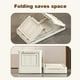 thumbnail image 4 of Contenedores de Almacenamiento Apilables con Tapa, Caja Plegable de 31.5" con Puertas y Ruedas, Juego de 4 Cubos de Plástico Grande para Hogar y Closet, 4 of 7
