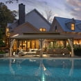 thumbnail image 3 of Hommow 12'x24' Hardtop Gazebo Aluminum Frame Gazebo with Galvanized Steel Double Roof, 3 of 9