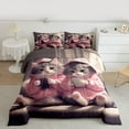 thumbnail image 3 of Feelyou Kawaii Couple Cat Bedding Comforter Set, Cute Kitten Lover Twin Comforter Sets, Teens Kids Boys Girls Reversible Bedding Set, Luxury Bedroom Decor, 2pcs, 3 of 9