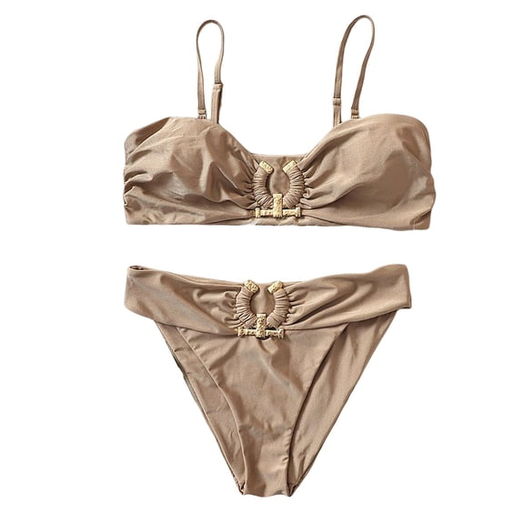 Yunhgft Women Bikini Set Swimwear Swimsuit Two Piece Bathing Suit Beachwear for Beach L