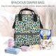 thumbnail image 5 of Easygdp Green Leopard para Bolsa de Bebé de Gran Capacidad con Múltiples Bolsillos, Bolsa de Pañales para Padres, Bolsa de Viaje Organizada y Elegante, 5 of 6