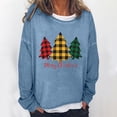 thumbnail image 1 of Chandail de Noël pour Femmes 2023 Imprimé Mode Manches Longues Confortable Respirant Chandail à Col Rond en Liquidation, 1 of 5