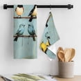 thumbnail image 3 of Colorful Birds Kitchen Towel Dish Cloths Set of 4, Microfiber Soft Kitchen Hand Towels, Spring Animal Modernism Painting Art Absorbent Quick Drying Dishcloths 18 x 28 Inches, 3 of 8