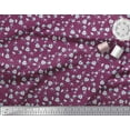 thumbnail image 3 of Soimoi Modal Satin Fabric Leaves & Magnolia Floral Print Sewing Fabric Yard 42 Inch Wide, 3 of 5
