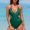 Green, variant on Dvkptbk Swimwear Women Cover Ups for Swimwear Women Sexy Women Bikini Solid Splicing Swimwear One-piece Swimsuit Beachwear