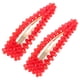 thumbnail image 3 of FELTECHELECTR Juego de 2 horquillas con perlas para el pelo, accesorios para el cabello con forma de gota de agua para mujeres y niñas (rojo), 3 of 3