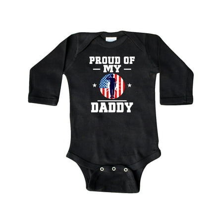 

Inktastic Military Daddy Proud Son Gift Baby Boy or Baby Girl Long Sleeve Bodysuit