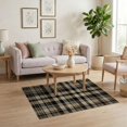 thumbnail image 3 of ODIKA 4'x6' Washable Area Rug Striped Foyer Vintage Tartan Frame Checkered Bold Gingham Plaid Flowing Dynamic for Bedroom, Reading Nook, Pet Friendly & Non-Shedding, 3 of 7