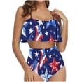 thumbnail image 2 of ZQUUVOU Women's Bikini Set Tummy Control Ruffled Swimsuit Set (D-Multicolor,M), 2 of 5