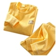 thumbnail image 1 of Hiiyo Pyjama Chaud à Rayures pour Garçons Préados, Haut à Manches Longues et Pantalon, Tenue de Nuit, Tenue d'Intérieur, Pjs, 2 Pcs, 1 of 2